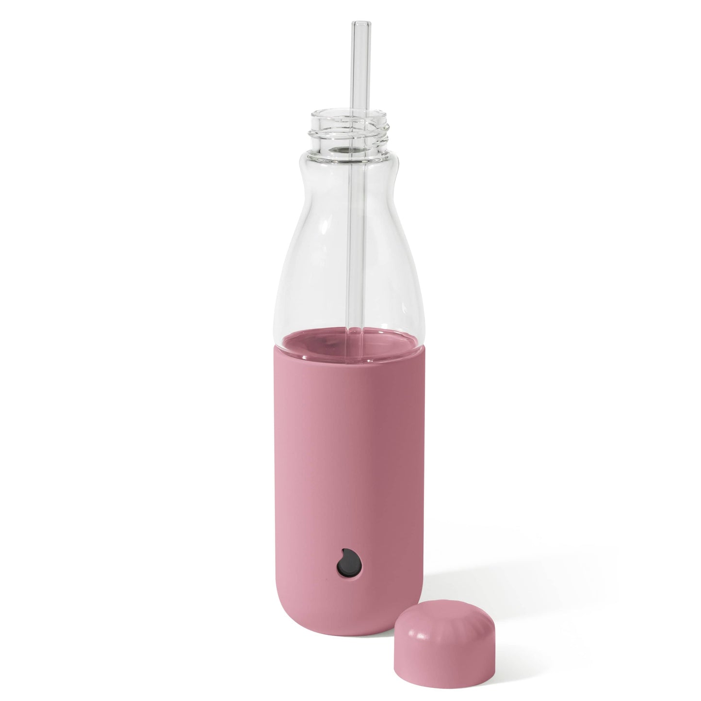 glass-original-bottle-18oz-n2 18oz_Dusty_Pink_Glass_Original_Bottle_Front_Cap_Off_Straw_In_Front_Cap_On_Straw_In.jpg