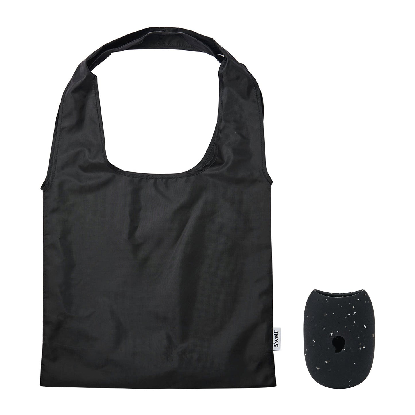 droplet-tote-u0 Swell-Droplet-Tote-Bag-Onyx-Black-Speckled-Front-With-Capsule.jpg