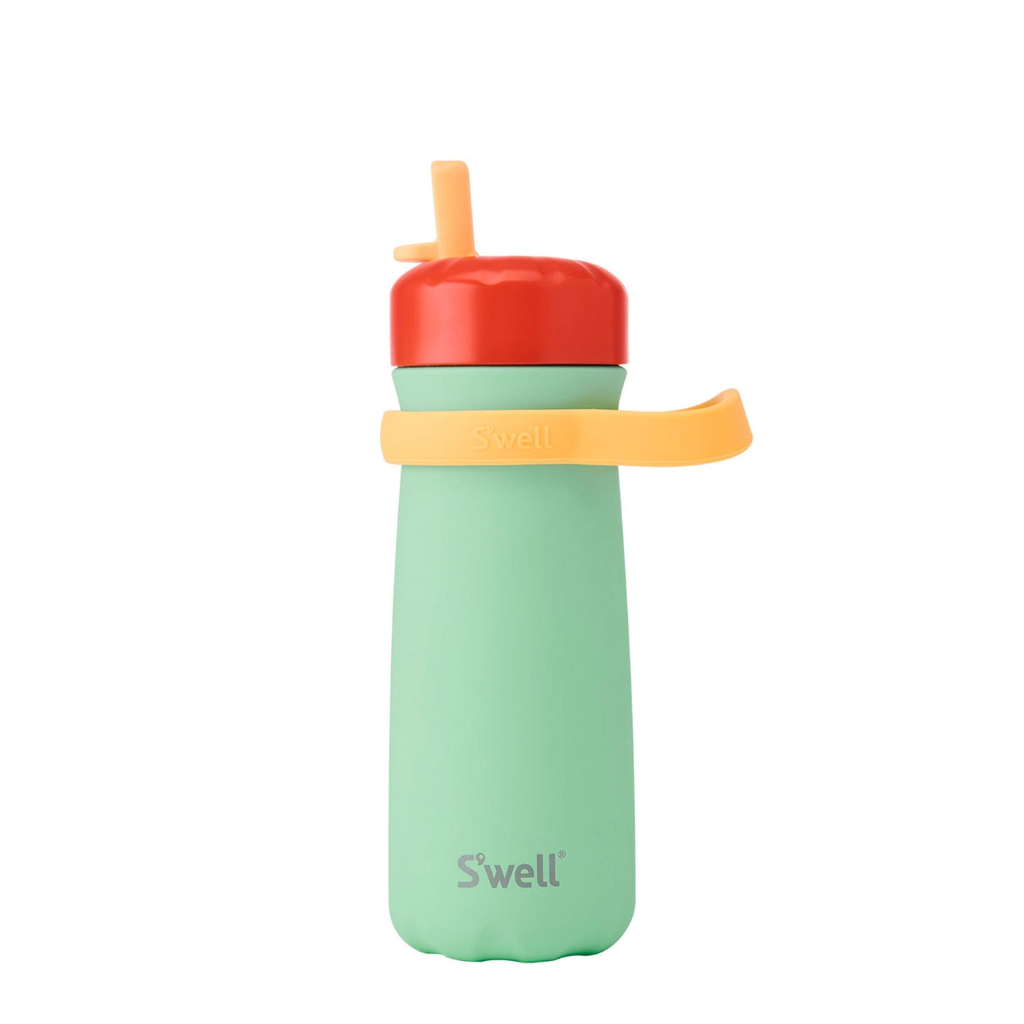 traveler-with-flip-straw-lid-16oz-w4 Swell-Kids-Water-Bottle-Traveler-16oz-Spring-Green-Front-Lid-Up.jpg